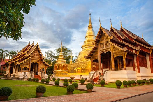 Wat Phra Singh Woramahaviharn. Buddhist temple in Chiang Mai, Thailand